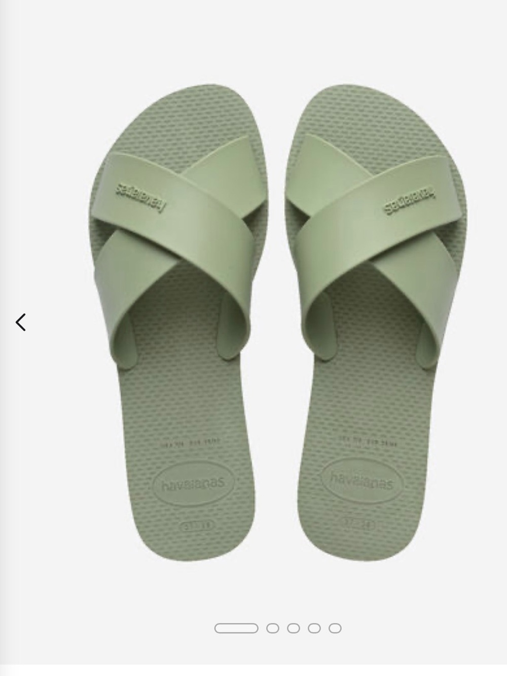 Havaianas Aqua Women's Sage Green Cross-Strap Slide Sandals Size 11/12